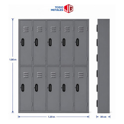Locker casillero 10  puertas