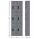 Locker casillero 6 puertas