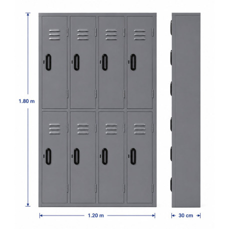 Locker casillero 8 puertas