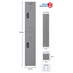 Locker casillero de 2 puertas