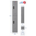 Locker casillero de 2 puertas